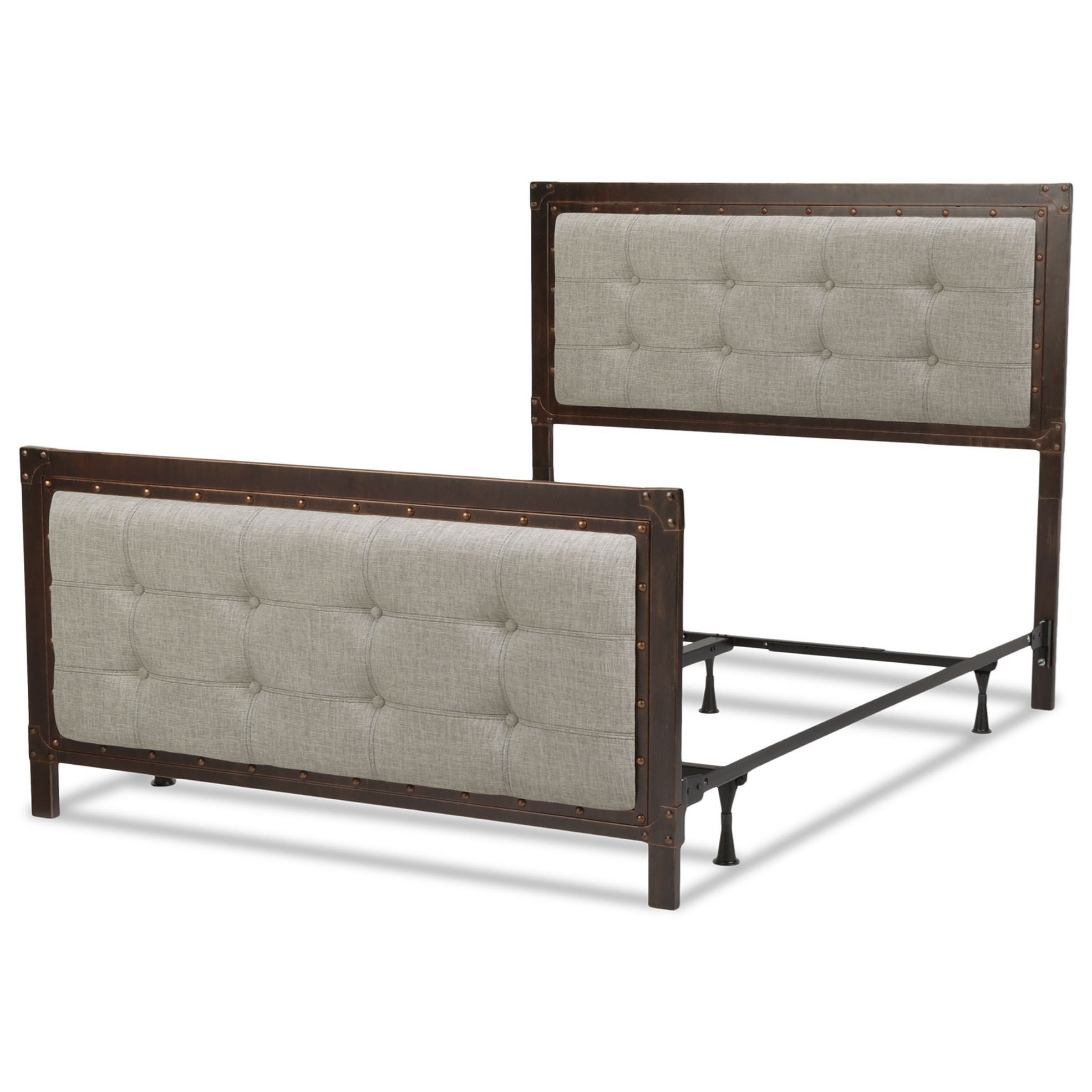 Fashion Bed Group Upholstered Headboards and Beds Queen Metal and